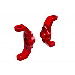 Caster blocks, 6061-T6 aluminum (red-anodized) (left & right)