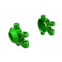 Steering blocks, 6061-T6 aluminum (green-anodized) (left & right)/ 2.5x12mm BCS (with threadlock) (2)/ 2x6mm SS (with threadlock) (4)