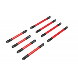 Suspension link set, 6061-T6 aluminum (red-anodized) (includes 5x53mm front lower links (2), 5x46mm front upper links (2), 5x68mm rear lower or upper links (4))