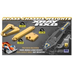 BRASS CHASSIS WEIGHT REAR 25g, #X341189
