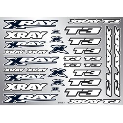 Xray T3 Sticker For Body - White, X397325
