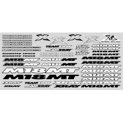 Xray M18MT Sticker For Body White, X397342