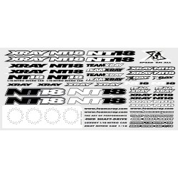 Xray NT18 Sticker For Body White, X397343
