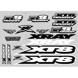 Xray XT8 Sticker For Body White, X397346