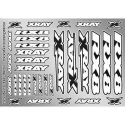 XRAY RX8 STICKER FOR BODY - WHITE, X397360